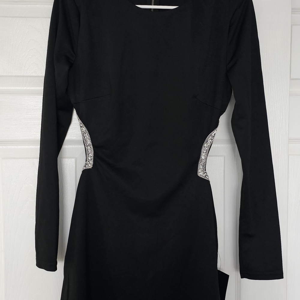 Lulu's Black Dress with Silver Detailing